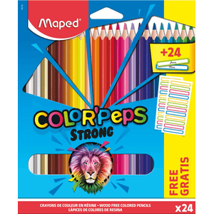 Maped Buntstifte COLOR'PEPS STRONG x24 + 24 Namenssticker GRATIS