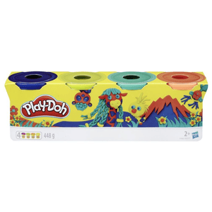 Hasbro Play-Doh 4er-Pack WILD (blau, gelb. grün. orange)  4 x 112g