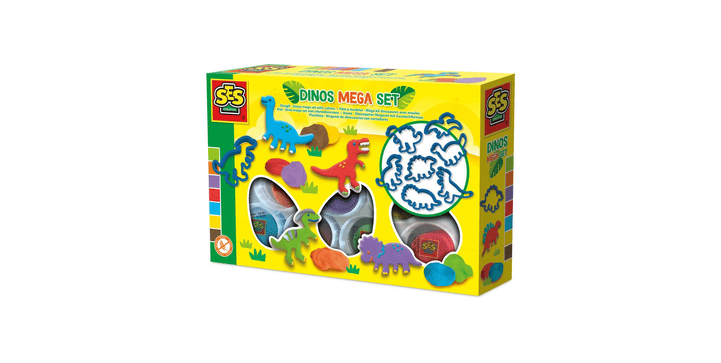 SES Knete - Dinosaurier-Megaset mit Ausstechformen