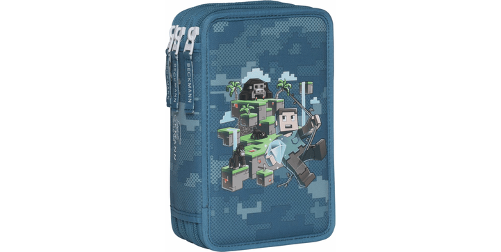 Beckmann 3-fächrige Federmappe Jungle Game mit Inhalt