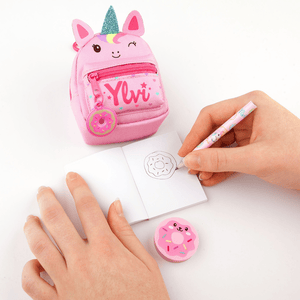 Ylvi Einhorn Rucksack mit Schreibset ( rosa )