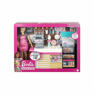 Barbie Naschcafé Spielset und Puppe
