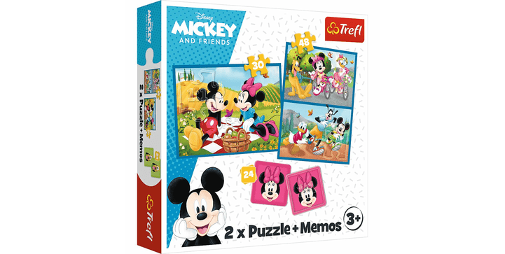 Trefl 2 in 1 Puzzles + Memory - Micky Maus