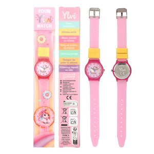 Ylvi Silikon Armbanduhr ( rosa )