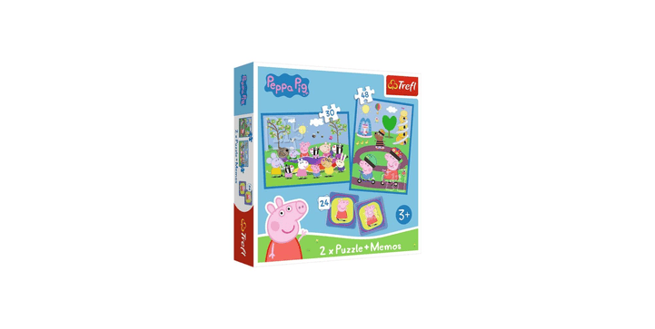 Trefl 2 in 1 Puzzles + Memory Peppa Pig